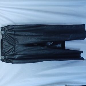 Joie Pants Women Medium Vegan Faux Leather Midrise Evening Black L